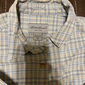 Eddie Bauer, plaid, long sleeve shirt in excellent pre-owned condition